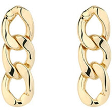 1 Paar minimalistische goldene Kettenohrringe, baumelnde Tropfenohrstecker für Damen, Modeschmuck