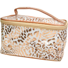 Reise-Kosmetiktasche mit großem Fassungsvermögen, Damen-Kosmetiktasche mit Leopardenmuster