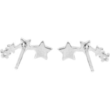 Sternförmige Ohrstecker für Damen, Strass-Sternohrringe, Weihnachtsaccessoires, silberplattiert, leichtes Design