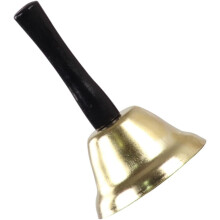 Weihnachtsglocken, Metall-Handglocke mit Holzgriff für den Gottesdienst, musikalisches Schlaginstrument, Handglocke