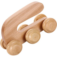 U-förmige Massagerolle aus Holz mit 6 Rollkugeln, manuelle Rückenmassagerolle
