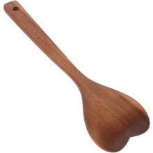 Salatlöffel aus Holz, Küchenlöffel aus Holz, herzförmig, praktisches multifunktionales Küchenutensil aus Holz