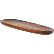 Vassoio in legno marrone irregolare, vassoio multiuso in legno con ampia capacità per lavabo da bagno