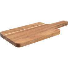 Tragbares rechteckiges Holzschneidebrett für Wurstwaren mit Griff und doppelseitigem Design sowie zum Servieren von Käse