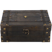 Vintage Aufbewahrungsbox aus Holz, Schmuckkästchen, großes Fassungsvermögen, vielseitig verwendbar, bruchfest, stilvoller Retro-Look
