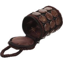 Bohemsk myntlommebok liten vevd veske vekslepenge for kvinner og jenter leppestiftholder nøkkelring glidelås clutch veske