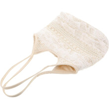 Boho-Tragetasche, gewebte Schultertasche für Damen, Strandtasche, Reisetasche mit Spitzennetzdesign, wiederverwendbare Einkaufstasche