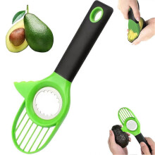 (1pcs) Avocado Slicer Tool 3-in-1 - Pit Remover Serrated Knife Stainless Steel Kitchen Gadget