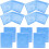 Lot de 10 boîtiers CD simples bleus en plastique avec clips de fixation. 1