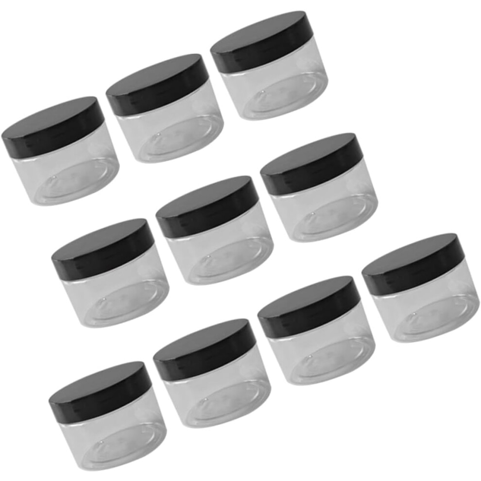 Hkhbjs Cream 10Pcs Plastic Cosmetic Container Wide Mouth Bottle Lid For Travel Toiletries Empty Jar For Storage Containers