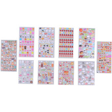 10 Blatt 3D-Cartoon-Selbstklebeaufkleber für Scrapbooking und DIY-Projekte