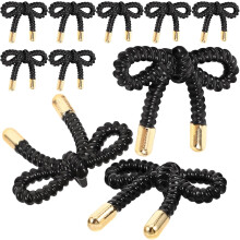 Lot de 10 boutons de couture en métal en forme de nœud papillon pour vêtements, pulls, capes, manteaux, costumes et loisirs créatifs.