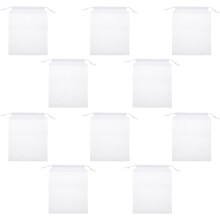 Lot de 10 sacs à appâts de pêche en filet tissé avec cordon de serrage, pour le rangement portable des leurres et appâts.
