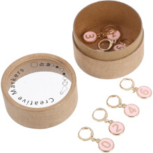 10-teiliges rosa DIY-Webwerkzeugset mit Strickclips und professionellen Maschenmarkierungsabstandshaltern