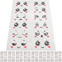 10-teiliges Set mit Osterei-Ausdrucksaufklebern, Cartoon-Augen- und Mundaufklebern