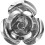 Set composto da fermacravatta e gemelli con rose, in argento brillante, accessori per abito da cerimonia e da lavoro. 7