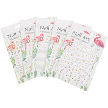 10 vellen met sterren- en maanmotieven, metallic zelfklevende nagelstickers voor vrouwen