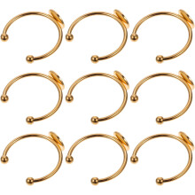 10 Ringrohlinge aus Edelstahl, schlichtes Design, ideal für die Schmuckherstellung