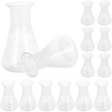 20-teiliges Set aus Erlenmeyerkolben aus Kunststoff, 50 ml und 100 ml graduierte konische Laborbecher mit schmalem Hals