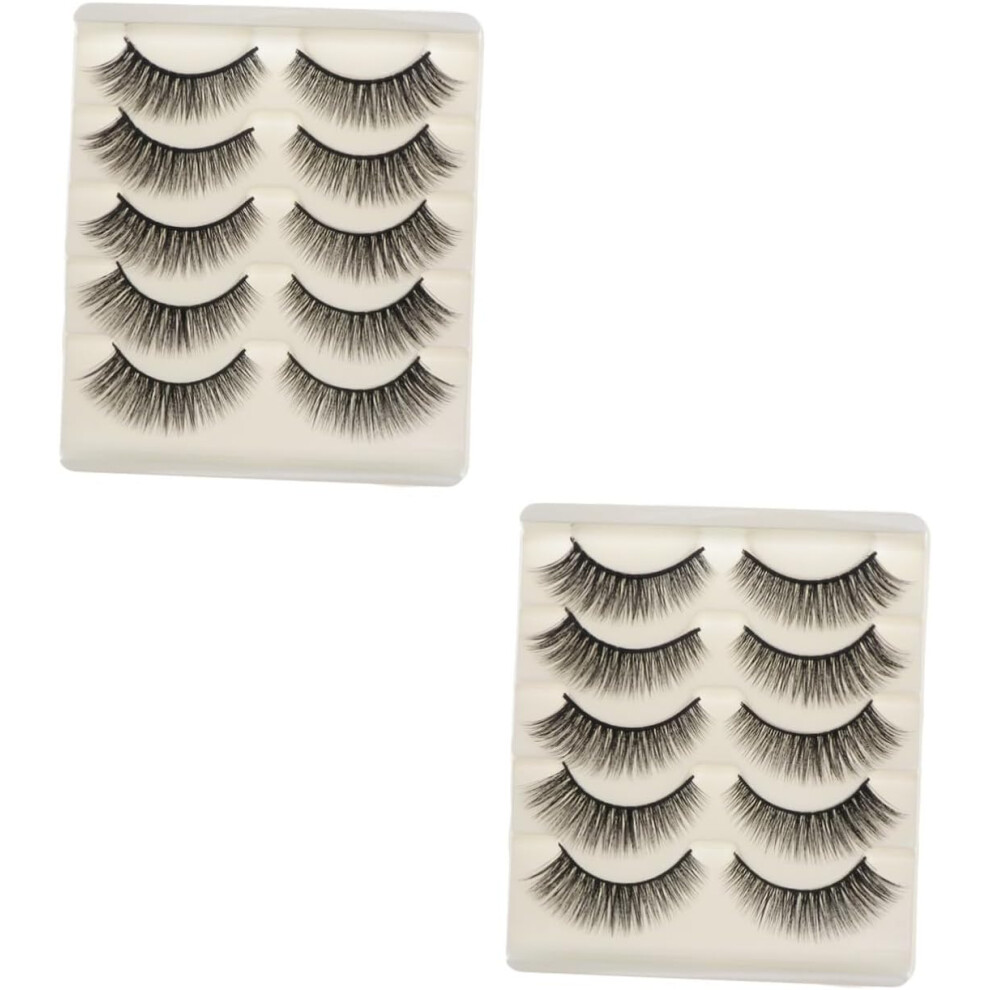 Hkhbjs 10Pairs Natural Fake Eyelashes Long Thick Lashes For Women Girl Lady For Lash Clusters Natural Use