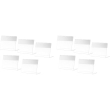 10 Stück Acryl-Preisschildständer, horizontale Displayständer für Supermarkt-Etikettenhalter