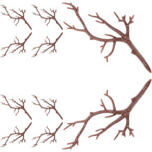 10 künstliche, geweihförmige Kunststoff-Baumzweige, 20 cm lange, getrocknete Zweige, DIY-Bastelarbeiten, dekorative Pflanzenstängel