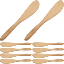 10-teiliges Bambus-Butterspatel-Set mit verschleißfestem Design und formschönem Griff