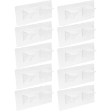 10 supports d'étagère adhésifs sans perçage pour cloisons de placard, chevilles en plastique