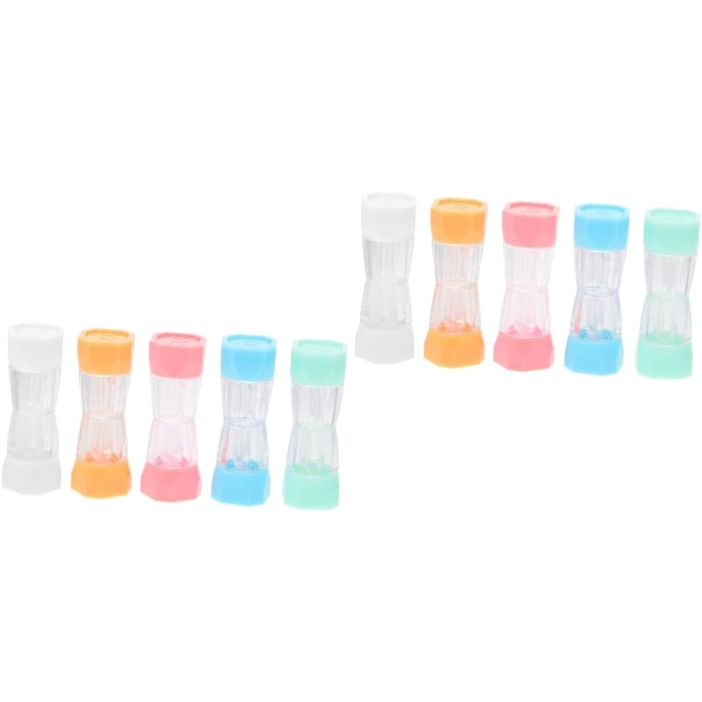 Hkhbjs 10Pcs Portable Plastic Lens Box Organizer For Travel Storage Case Compartments