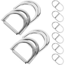 Doppel-D-Ring-Schnallen aus Metall, 10 Stück, silberfarben, für Kleidung, Gürtel und Taschen