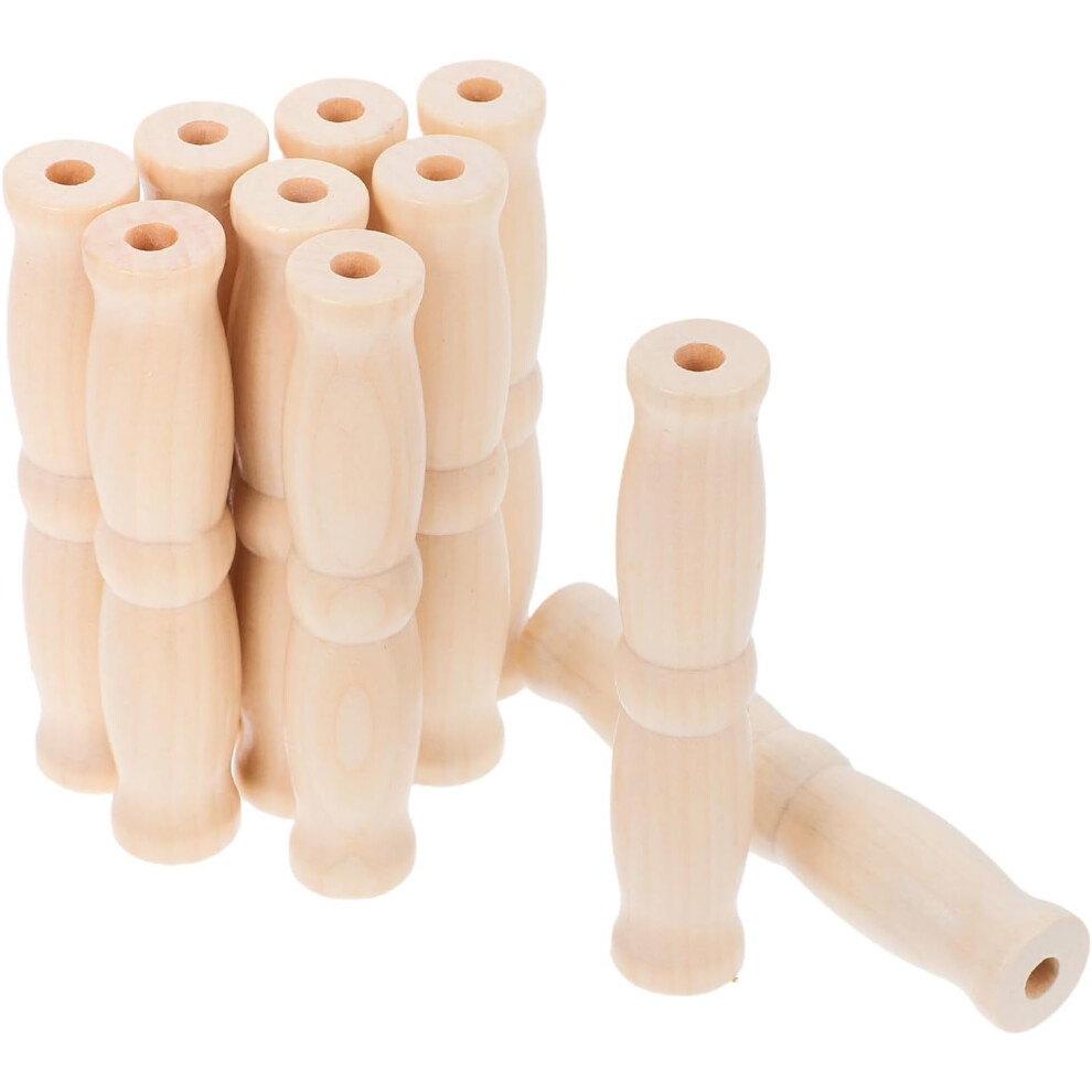 10Pcs Bucket Wood Handle Replacement Grips For Pail And Basket Wooden Carrying Handles 5455468328473