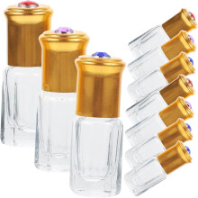 10er-Pack elegante Glasfläschchen für Parfüm, nachfüllbar, ideal für Reisen, unterwegs und zu Hause, Farbe zufällig