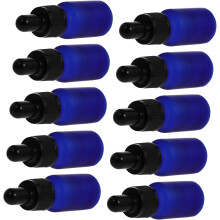 10 Stück 10 ml Fläschchen aus mattiertem Glas für ätherische Öle, nachfüllbare Reiseflaschen mit Tropfverschluss