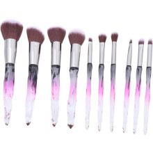 Ensemble de maquillage 10 pièces, pinceaux cosmétiques professionnels à manches en cristal et diamant