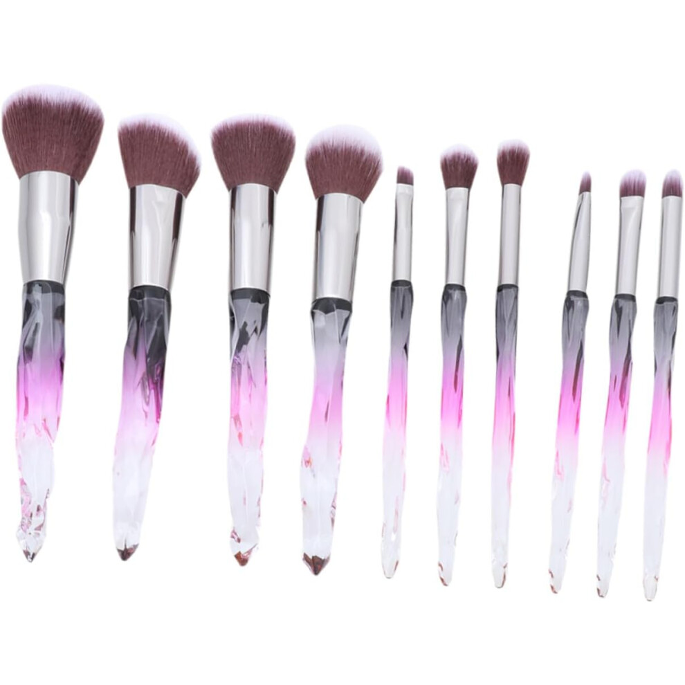 Hkhbjs 10Pcs Makeup Set Crystal And Diamond Handles Professional Cosmetic Brushes