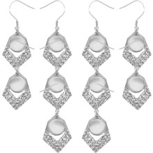 10 Stück 12 mm Edelstahl DIY Ohrringfassungen, Ohrhaken, Anhängerrohlinge, Schmuckzubehör