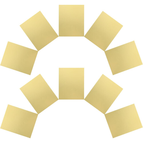 10 Blatt goldfarbenes Metallic-Kartonpapier, 275 g/m², quadratisch