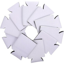10 buc izolate din neopren pentru doze, manșon pentru băuturi, izolație termică, reutilizabile, albe, huse pentru doze, răcitor portabil