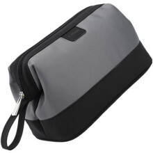 Trousse de toilette pour homme, sac de rangement portable pour les voyages et les courts séjours, en matière grise