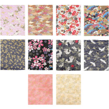 10 Stück Baumwollstoffbögen zum Selbermachen von Patchwork- und Quiltprojekten mit Blumenmuster