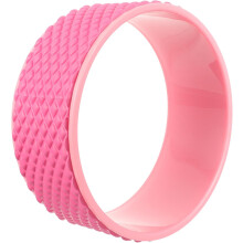 Ruota da yoga per allenamento e sollievo dalla schiena, rullo in schiuma rosa, anello da yoga
