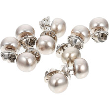10 botones a presión invisibles plateados para camisas, cárdigans y ramilletes de cuello desmontables sin costuras. Accesorios de ropa.