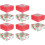 10Pcs Christmas Cupcake Boxes 4-Cavity Paper Container with Inserts Windowed Packaging Box 1