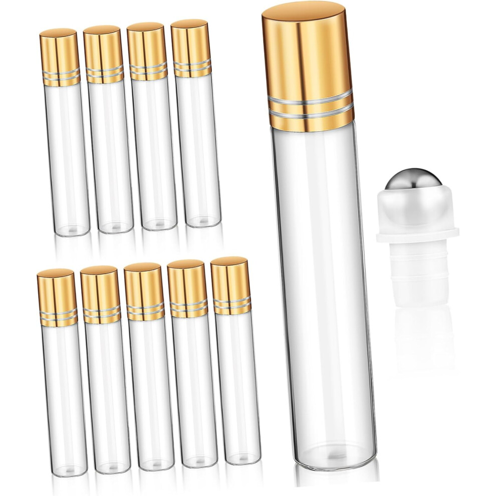 Hkhbjs 10Pcs Refillable Rollerball Bottle Travel Empty Essential Oil Bottles Small Perfume For Roller