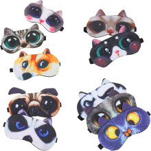 10 Schlafmasken aus Polyester, lichtundurchlässig, stressabbauend, verdunkelnd, Augenbinde