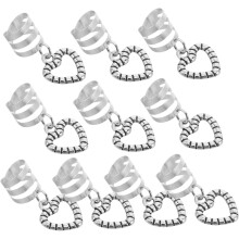 10pcs para mulheres Acessórios de trança Moda jóias de cabelo para dreadlocks Anel para mulheres tranças