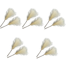10 künstliche Pampasgras-Stängel für Heim- und Hochzeitsdekoration, künstlich getrocknet