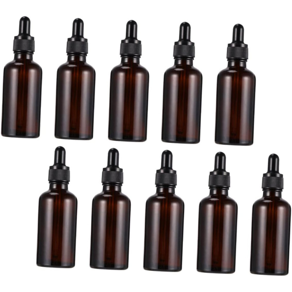 Hkhbjs 10Pcs Refillable Storage Bottles Dropper Bottles 2.83X0.86x0.86inch Glass