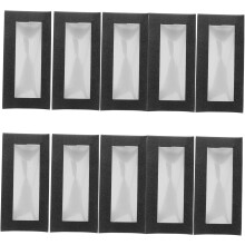 10 Stück Wimpernverpackungsboxen aus Karton mit Hohlprofil, Aufbewahrungsbehälter für Wimpern