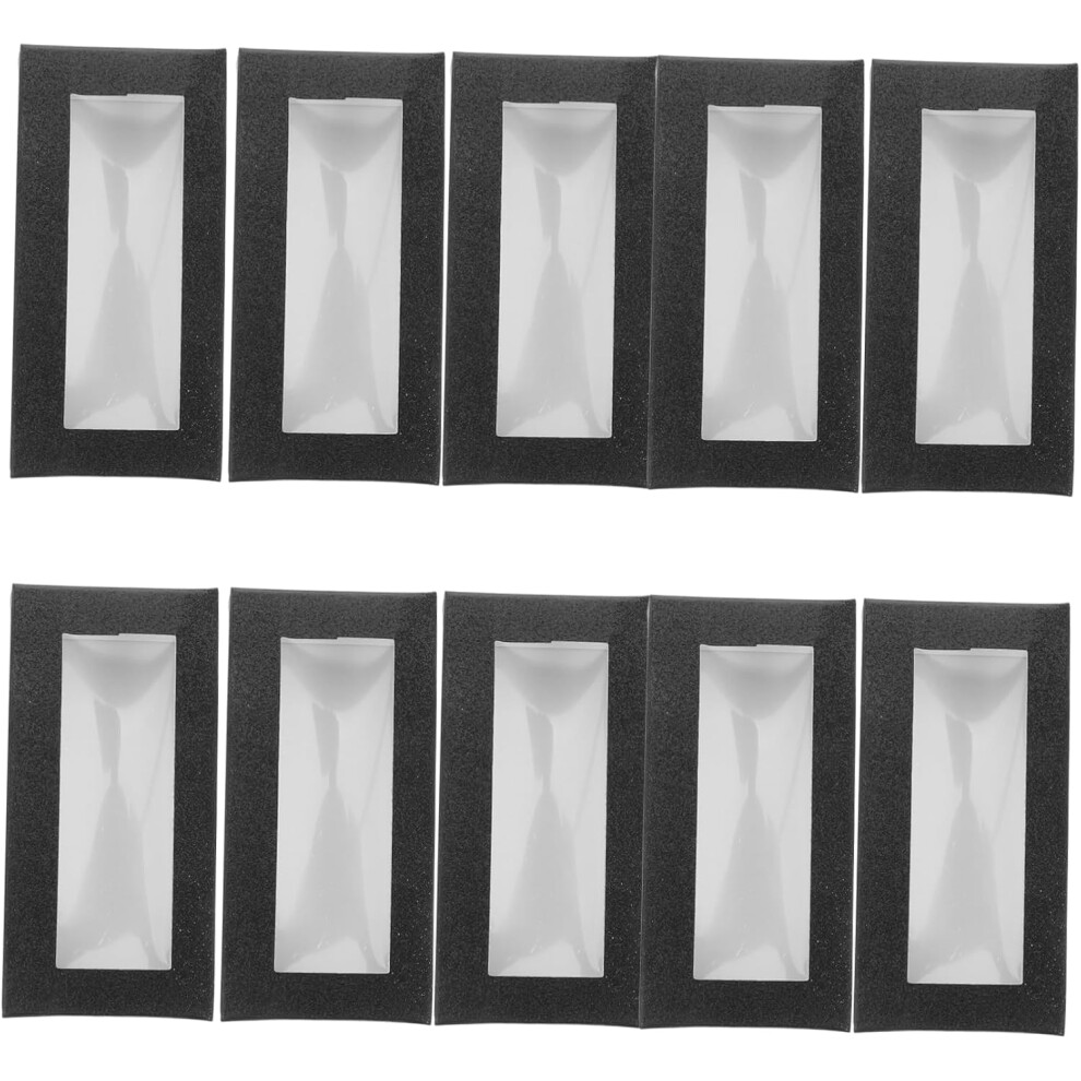 Hkhbjs 10Pcs Cardboard Eyelash Packaging Box Hollow Design Eyelash Storage Container